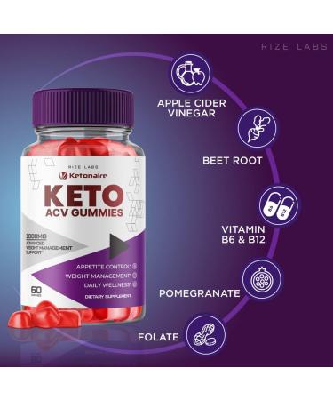 Ketonaire Keto ACV Gummies for Advanced Weight Loss - 60 Gummies - Buy Online on GoSupps.com