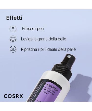 COSRX AHA/BHA Clarifying Treatment Toner 5.07 fl.oz | Exfoliating Facial Spray | Korean Skin Care - Vegan, Paraben & Animal Testing Free - Buy Online on GoSupps.com