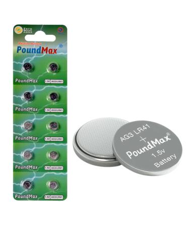 AG3 LR41 Batteries 1.5v Alkaline Button Cell Battery - 10 Count Single