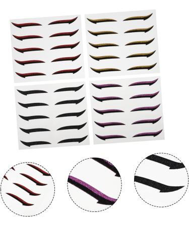 CANIGHT 20 Pairs Eyeshadow Stickers Eyeliner Sticker Makeup Stencils for Face Trendy Stickers Glue - Buy Online on GoSupps.com