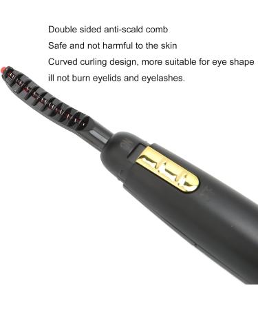 Professional Quick Heating Long Lasting Eyelash Curling Tool with Comb Heated Eyelash Curler for Women Battery Powered Electric Eye Lashes Curler for Make Up(Black) - Buy Online on GoSupps.com