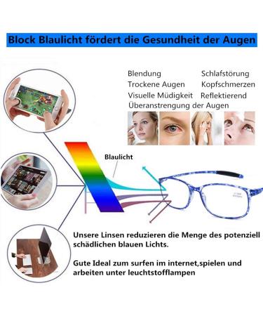 DOOViC Blue Light Filter Reading Glasses for Unisex TR259-C | 9 Colors Available | C7 Blue Tortoiseshell 2.5x - Shop Internationally! - Buy Online on GoSupps.com