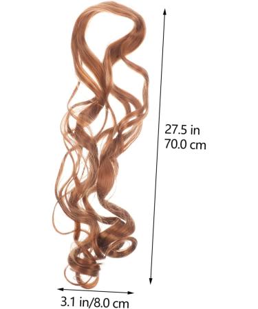 minkissy French Curly Wig Crochet Braiding Hair Deep Wave Wig Hair Extensions for Braids Braid in Hair Extensions Crochet Hooks for Hair Braiding Wig Loose To Weave High Temperature Wire 70X8CM Brown - Buy Online on GoSupps.com
