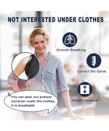 MYSEXY Posture Corrector Upper Back Brace Neck Shoulder Back Support Brace Pain Relief Belt For Women Men Braces Spine Straightener Breathable & Adjustable - Buy Online on GoSupps.com