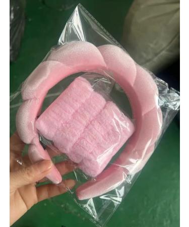 CYJUNMA Spa Headband for Women - Pink Skincare Makeup Removal and Yoga Headband Set - Buy Online on GoSupps.com