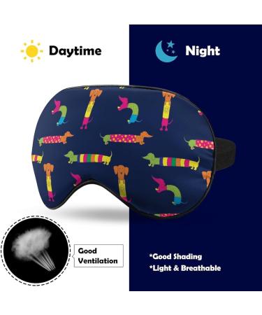 Colorful Dachshund Dog Sleep Mask - Adjustable Blindfold for Sleeping, Travel, and Naps - Buy Online on GoSupps.com