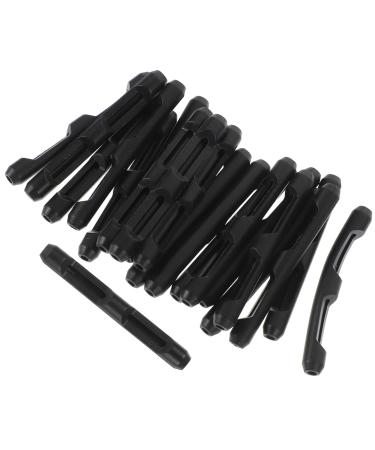 Gleavi 10 pairs of glasses solid earrings holder for glasses tip ear hooks silicone glasses glasses made of silicone portable glasses holder boot ear pads glasses legs accessories earrings black