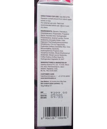 8% L-Ascorbic Acid Lip Balm - Vitamin E & Glycerine for Dark Lips | Sulphate Free - 12 gm | Radianskin - Buy Online on GoSupps.com