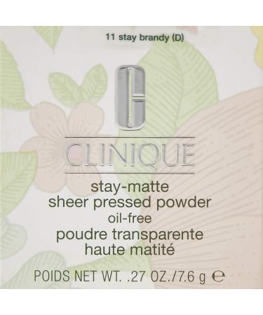 Clinique Stay-Matte Sheer Pressed Powder No. 11 Stay Brandy 0.27 oz - Long-Lasting Matte Finish - Buy Online on GoSupps.com