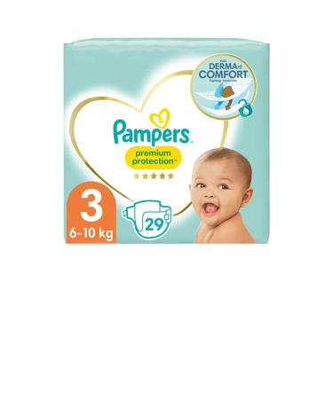 Pampers Baby Nappies Size 3 (6-10 kg) Premium Protection Midi 29 Nappies New 29