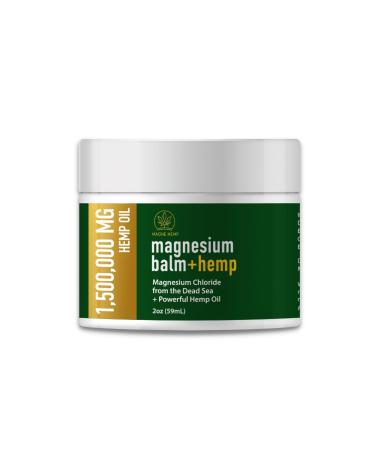Magnesium Cream for Pain + Hemp - 1 500 000mg Hemp Oil - Soothing Hemp Cream Provides Fast Acting Joint and Muscle Relief - All Natural Daily Support for Comfort and Wellness - Made in USA