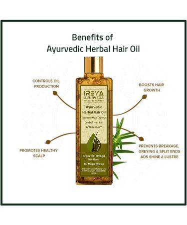 Herbal Hair Oil for Growth, Anti-Dandruff, and Hair Fall Control - 100ml - Buy Online on GoSupps.com