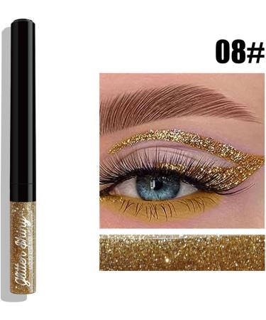 Pearlescent Eyeliner Liquid Glitter Eyeliner Eyeshadow Makeup Stage Show Makeup (golden) - Buy Online on GoSupps.com