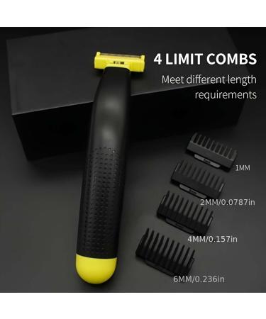 Buy Men's Full Body Washed Wet & Dry Electric Shaver - Model #8 Black | Best Double Shave Performance - Buy Online on GoSupps.com