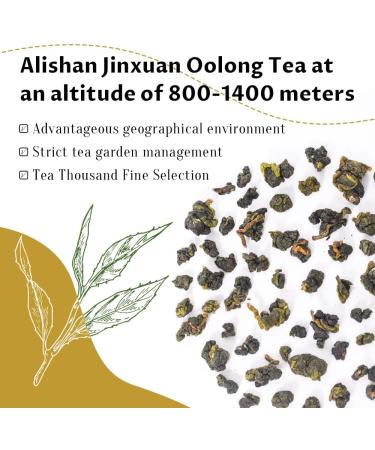 LWXLJMJZC-Taiwan Alishan Jinxuan Oolong Tea-150g (75 cups) Chinese Oolong Tea-Creamy Flavor Loose Leaf Oolong Tea - Buy Online on GoSupps.com