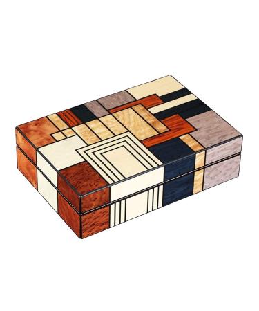 Humidors Cigar Box Cigar Cabinet Cigar Cigar Box Cigar Cabinet High-end Smoking Set Cigar Storage Box Painted Cigar Box Removable Partition Golden Metal Hinge Brown 34.8*24*9.7cm