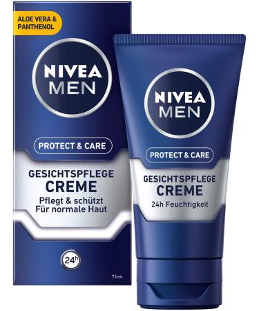 NIVEA Men Protect & Care Face Care Cream 75 ml Soothing Face Cream for Men Moisturising Day Cream