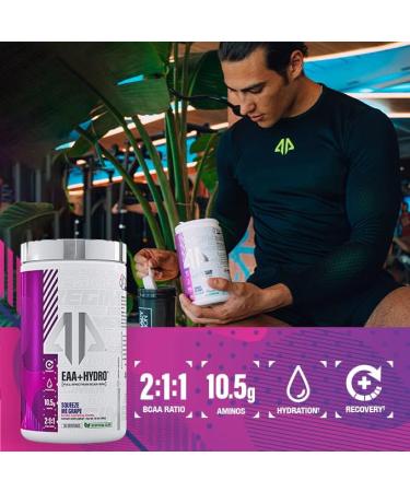EAA + Hydro by AP Sports Regimen | Vegan BCAA & EAA Amino Powder for Optimal Recovery | Hydration & Electrolytes | 30 Servings - Squeeze Me Grape - Buy Online on GoSupps.com