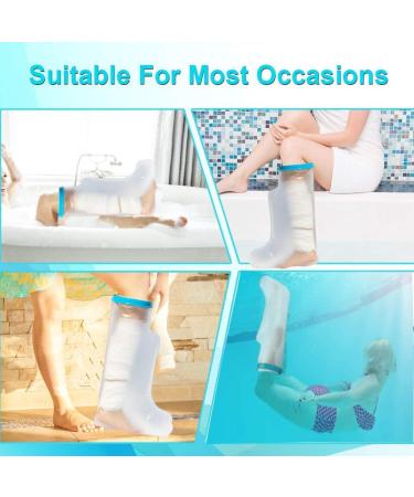 Waterproof Adult Leg Cast Cover - Reusable Shower Boot Protector for Foot Surgery - Keep Cast Dry & Secure During Shower - Buy Online on GoSupps.com