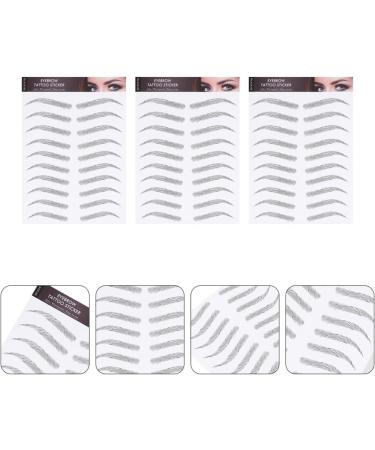OHPHCALL Artificial Eyebrows 3 Sheets Waterproof Eyebrow Stickers Water Proof Stickers Brow Makeup Grooming Shaping Eyebrow Tool 1 count (Pack of 1) Black - Buy Online on GoSupps.com