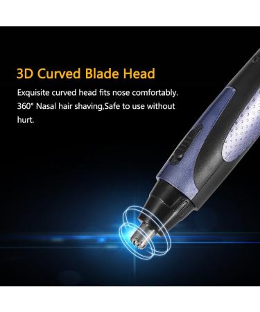 Buy 4-in-1 Nose Hair Trimmer & Electric Face Shaver Set - 360 Curved Head Stainless Steel Durable ABS - Black & Blue - International Shipping Available - Buy Online on GoSupps.com
