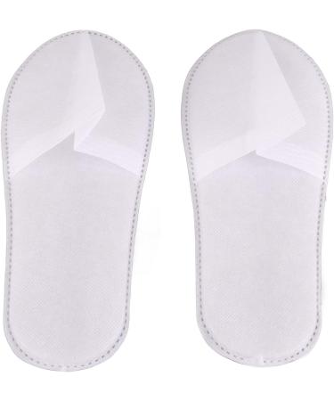 Buy Oukens Disposable White Slippers - 50 Pairs of Unisex Slip-Resistant House Shoes for Travel & Home Use - Medium Size 3mm Non-Woven Fabric - Buy Online on GoSupps.com