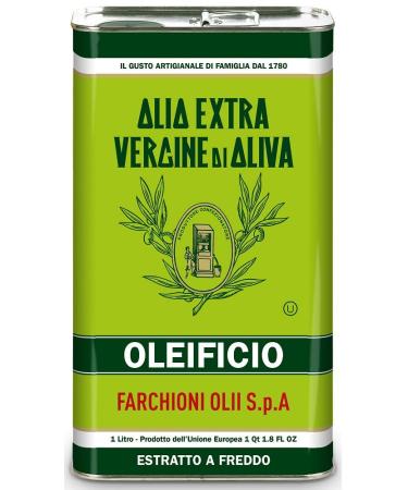 Farchioni - Extra Virgin Italian Olive Oil Tin Can (1 Litre) E. Extra Virgin Oil - Tin 1L - Buy Online on GoSupps.com