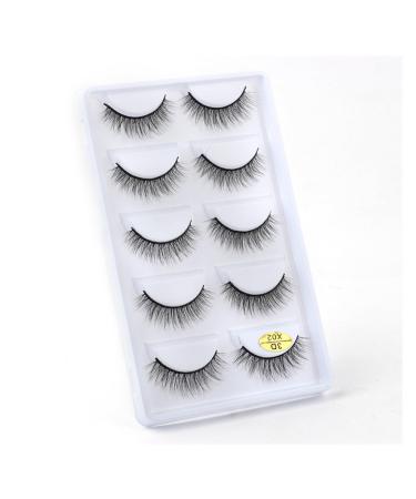 UAMOU 10/50/100 Boxes Mink Eyelashes Fluffy 3D Mink Lashes Makeup Natural Long Volume False Eyelashes Bulk Faux Cils Custom Cheerfully (Color : 5 Pairs X02 Size : 10 Boxes)