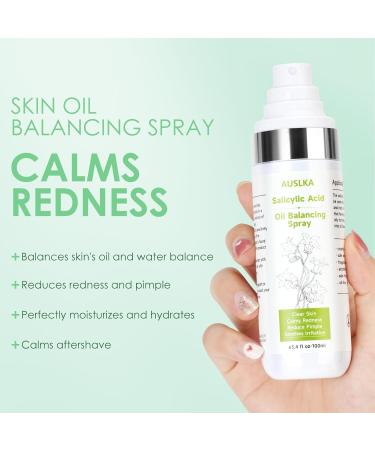 AUSLKA Salicylic Acid Spray Helps Reduce Redness and Breakouts Multi-Purpose Topical Facial Skin Repair Mist with 2% Salicylic Acid Travel Size Salicylic Acid Spray for Face & Body (3.4 Fl Oz) - Buy Online on GoSupps.com