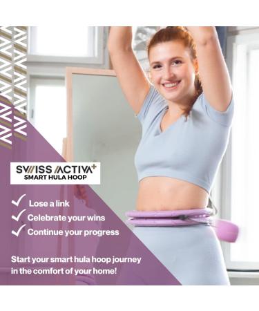 Swiss Activa+ Infinity Hoop Smart Weighted Hula Hoop | Exercise Equipment for Women | S4.S Purple Blue - Buy Online on GoSupps.com