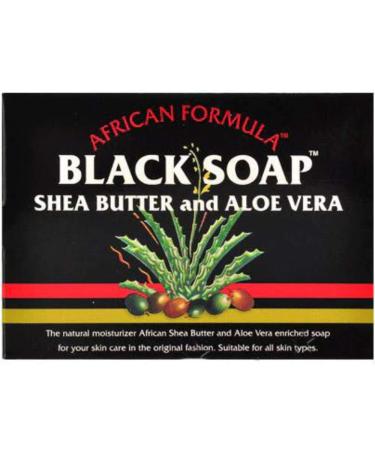 Madina African Black Soap Shea Butter and Aloe Vera 3.5 oz (Pack of 10)