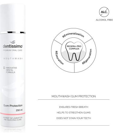 Dentissimo Premium Gum Protection Mouthwash 250ml - Ideal for Sensitive Gums | International Shipping Available - Buy Online on GoSupps.com
