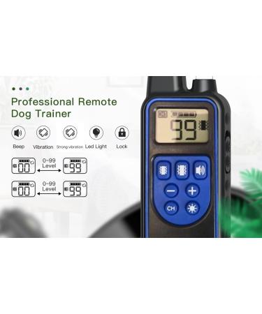 YIXIA Dog Training Collar with 2600Ft Remote for 2 dogs Electronic Dog Collar with Beep Vibration Strong vibration Light and Keypad Lock Mode(2 collars) - Buy Online on GoSupps.com