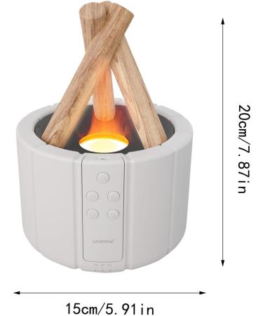 Bonfire Diffuser Mini Bonfire Humidifier Campfire Aroma Diffuser Remote Control Wood Shape Cool Mist Humidifier Campfire Humidifier Bonfire Essential Oil Diffuser Aromatherapy Humidifier (White) - Buy Online on GoSupps.com