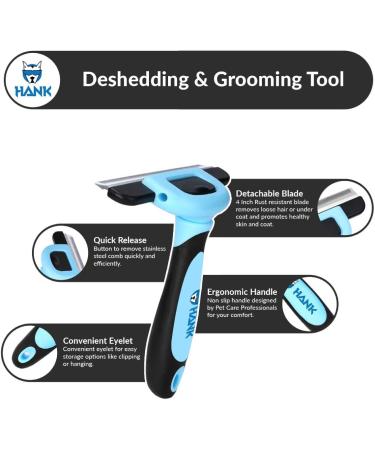 HANK Dog Deshedding Brush | Reduce Shedding up to 95% | For Small to Large Breeds | Pet Grooming Tool - Buy Online on GoSupps.com