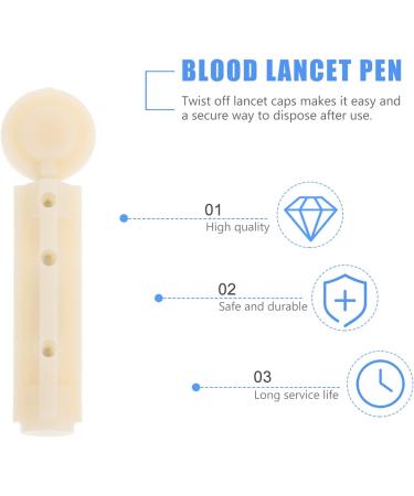 Healifty 150pcs Twist Top Lancets Needle for Blood Glucose Testing - Diabetic Bloodletting Pens (Beige) - Buy Online on GoSupps.com