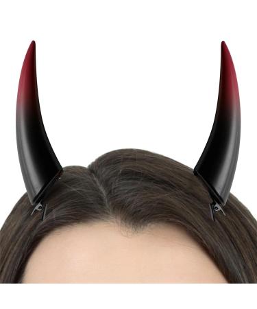 Ghost Forehead Horns - Devil Costume Women Demon Vampire Headpiece - Women Demon Vampire Headpiece Halloween Hair Clips Funny Devil Horns for Women Men Red