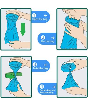 YGDZ Disposable Vomit Bags - 15 Pack 1000ml Barf Bags for Travel, Motion Sickness - Car, Aircraft, Kids - Blue - Buy Online on GoSupps.com