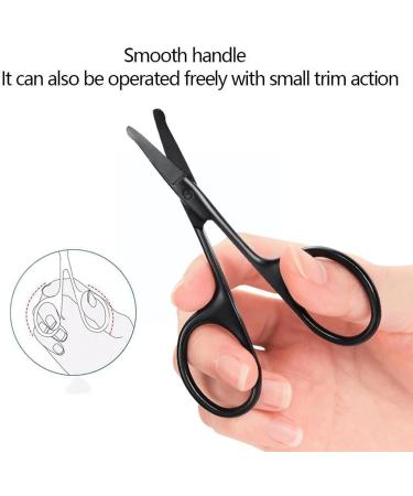 OUSIKA Nose Hair Trimmer Portable Steel Mustache & Ear Hair Remover | Curved Design | Available in Black Silver Gold - Buy Online on GoSupps.com