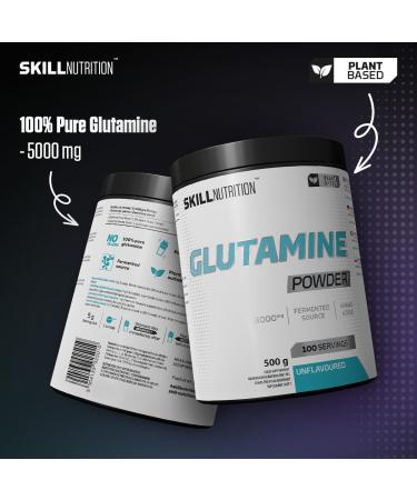  SKILL NUTRITION Glutamine Powder Unflavoured - 500g - Buy Online on GoSupps.com