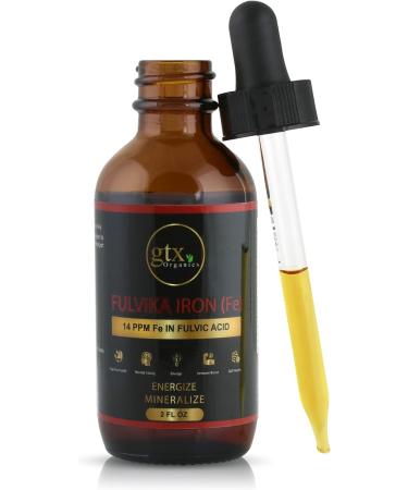 Iron Drops with Fulvic Acid 2 Oz - 60 Servings Liquid Supplement for Deficiency Anemia - 74+ Trace Minerals Plant-Based Formula - No Nausea & Constipation - Fulvika Iron - Buy Online on GoSupps.com