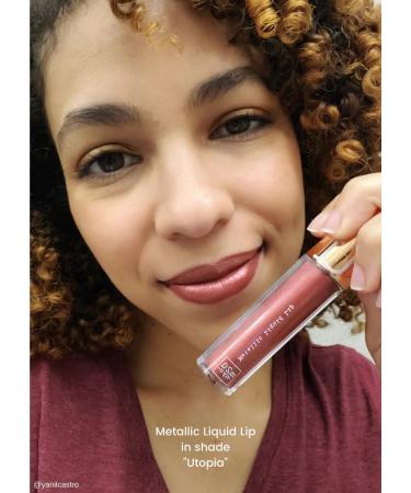 M2U NYC Metallic Liquid Lipstick - Long Lasting High Impact Color | Metallic Ink Lipstick for Women (Red - Empire State) - Buy Online on GoSupps.com