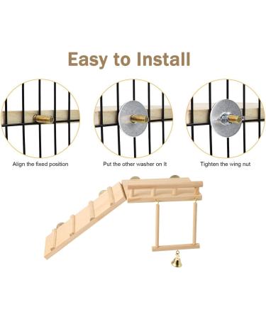 Vogel Parrot Swing & Vibrant Pencil Rods for Hamsters Birds and Exotic Pets - Wooden Climbing Platforms & Toys for Parrots Chinchillas and Budgies - Buy Online on GoSupps.com