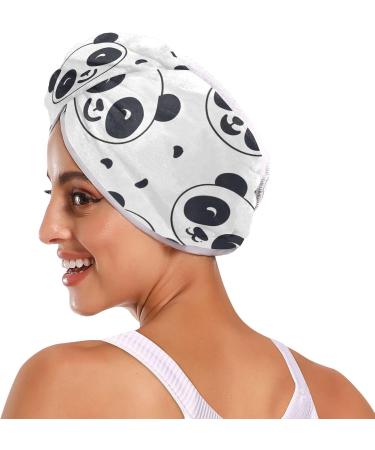 Buy Kawaii Pandas Hair Towel 2 Pack - Super Absorbent Quick Drying Turbans for Women & Girls - Stylish Head Towels for Fast Hair Drying - Buy Online on GoSupps.com