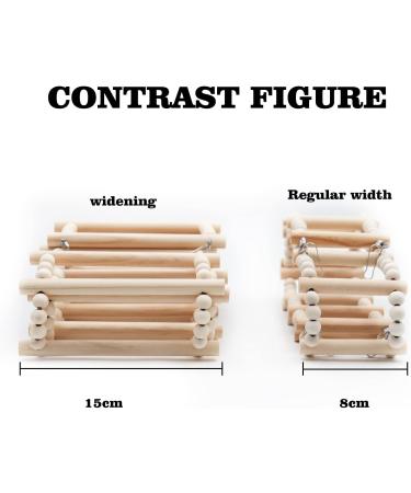 Premium Wooden Bird Ladder Bridge for Small Animals - Cage Accessories for Hamsters Parrots & More (112x15 cm) - Buy Online on GoSupps.com