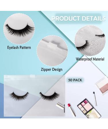 TRIPPER 100Pcs Eyelash Aftercare Bags Lash Bags for Clients Cute Lash Packaging Bags 50 Drawstring and 50 Zipper Cosmetic Bags - Buy Online on GoSupps.com