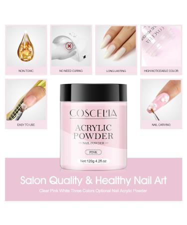 COSCELIA Nail Set Powder Pink 120g - No Lamp Required for 3D Nail Extensions | Best eCommerce Products Online - Buy Online on GoSupps.com