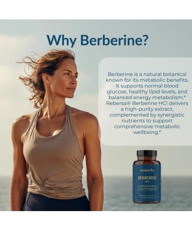 AROMAVITA Premium Berberine HCL Rebersa 500mg ACV Chromium Choline L-Carnitine & B6 Supports Normal Glucose & Lipid Metabolism 60 Vegan Caps - Buy Online on GoSupps.com