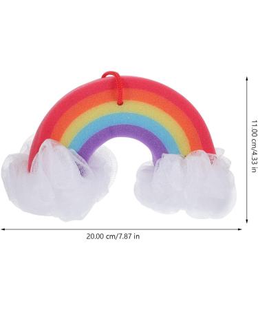 POPETPOP Rainbow Bath Balls - Exfoliating Ice Cream Shower Loofah & Sponge for Kids - 2pcs Body Scrubber for Baby Bath Spa - Buy Online on GoSupps.com