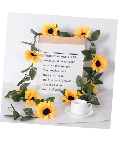 Yardenfun Simulated Sunflower Faux Sunflowers Sunflower Baby Shower Decorations Fake Artificial Sunflower Vine - Buy Online on GoSupps.com
